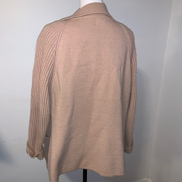 Vintage Montgomery Ward Cardigan, Taupe - Picture 3 of 6